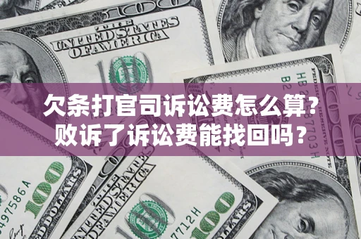北京欠条打官司诉讼费怎么算？败诉了诉讼费能找回吗？