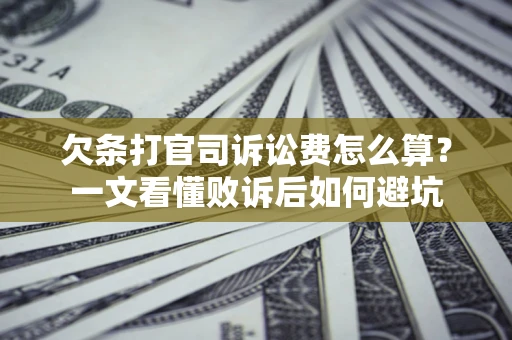 北京欠条打官司诉讼费怎么算？一文看懂败诉后如何避坑